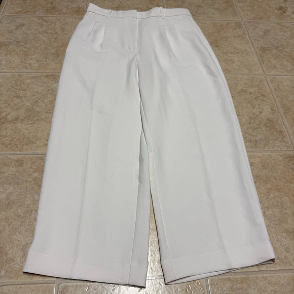 Wilfred The Effortless Pants Women’s Aritzia Crepette Eggshell White Trousers - Picture 1 of 4
